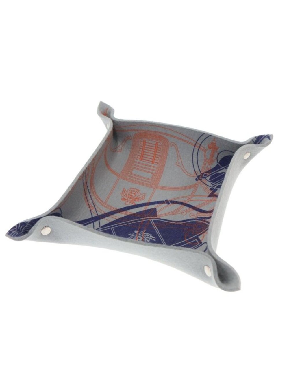 Hermes Vide Poche Mises et Relances Wool Felt Tray Gray